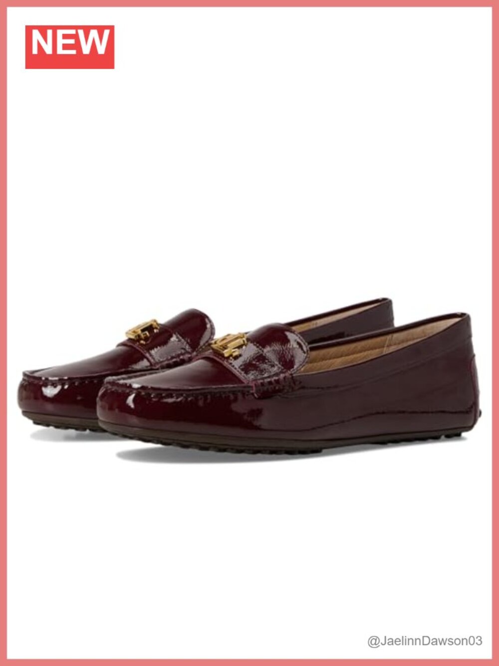 Nappa Leather Driving Loafers Moc Toe Slip On Flats
